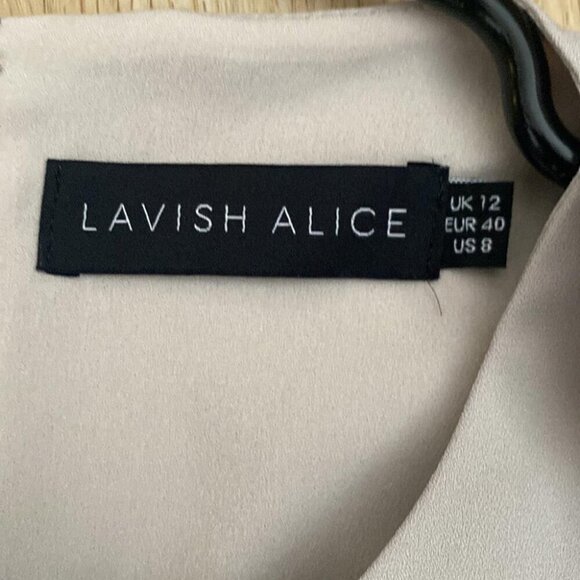 Sleek & Stylish Lavish Alice Dress Cowl Neck Cutout Detail Double Slit US8 Chic - Picture 5 of 11